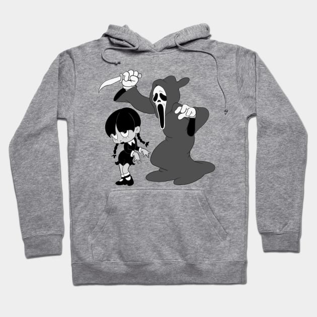 Scream Horror 1930s rubberhose style Cuphead Hoodie by Kevcraven